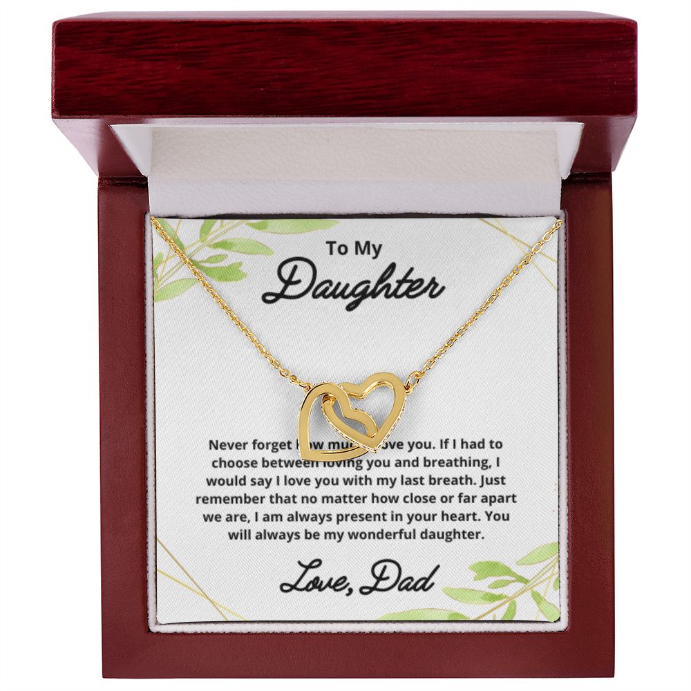 To My Daughter Necklace, Father Daughter Necklace, Father to Daughter Birthday Gift, Gifts to Daughter from Dad