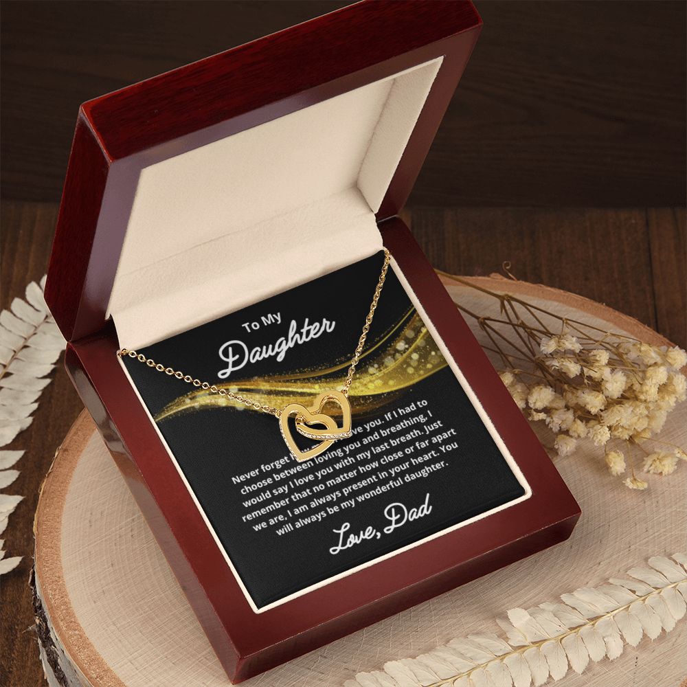 To My Daughter Necklace, Father Daughter Necklace, Father to Daughter Birthday Gift, Gifts to Daughter from Dad