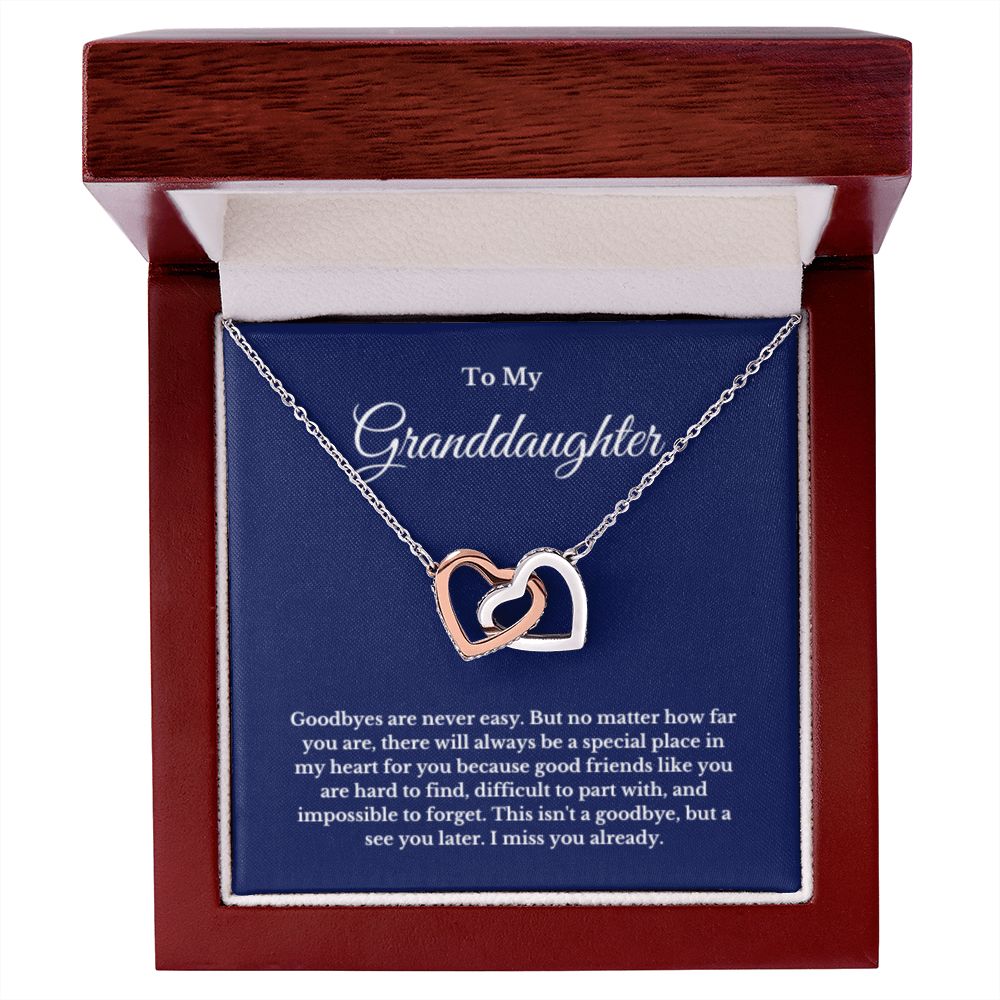 To My Granddaughter Necklace, Granddaughter Gift from Grandpa, Grandma, Birthday Graduation Gift, Christmas Gift for Her