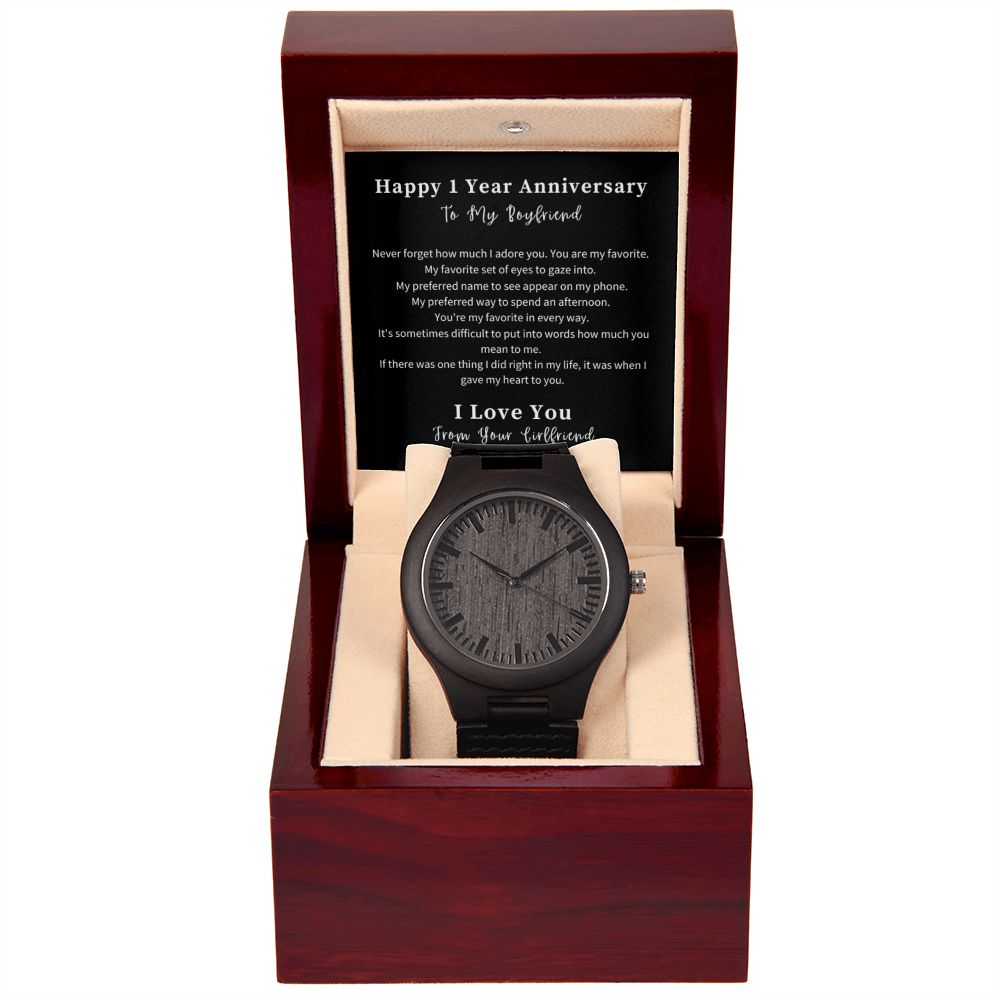 Wooden Watch Gift For Him, Christmas Gift, Luxury Watch, Personalized Message Gift