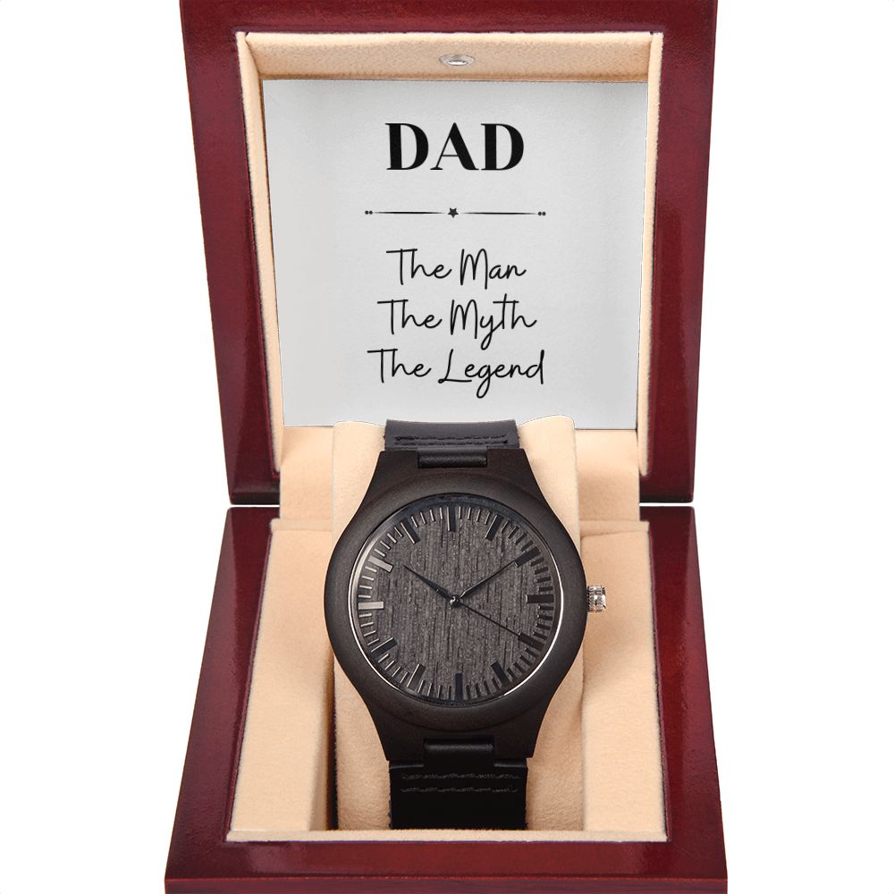 Father's Day Wooden Watch, Christmas Gift For Dad, Gift From Daughter, From Son, Message Card Watch, Openwork Watch, To My Dad Gift, Wrist Watch Gift
