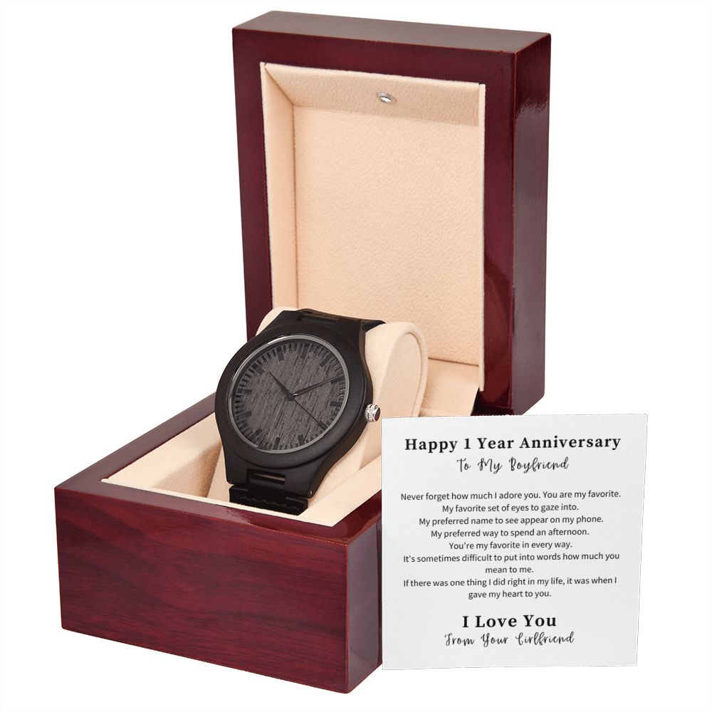 Wooden Watch Gift For Him, Christmas Gift, Luxury Watch, Personalized Message Gift