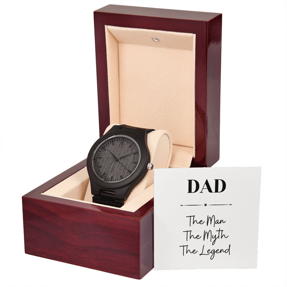 Father's Day Wooden Watch, Christmas Gift For Dad, Gift From Daughter, From Son, Message Card Watch, Openwork Watch, To My Dad Gift, Wrist Watch Gift