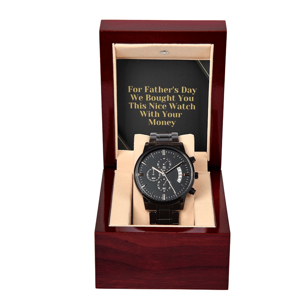 Father's Day Wooden Watch, Christmas Gift For Dad, Gift From Daughter, From Son, Message Card Watch, Openwork Watch, To My Dad Gift, Wrist Watch Gift