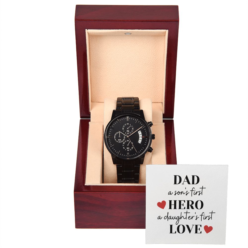 Father's Day Watch, Christmas Gift For Dad, Gift From Daughter, From Son, Message Card Watch, Openwork Watch, To My Dad Gift, Wrist Watch Gift