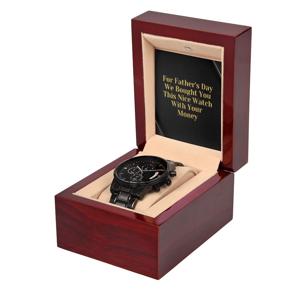 Father's Day Wooden Watch, Christmas Gift For Dad, Gift From Daughter, From Son, Message Card Watch, Openwork Watch, To My Dad Gift, Wrist Watch Gift