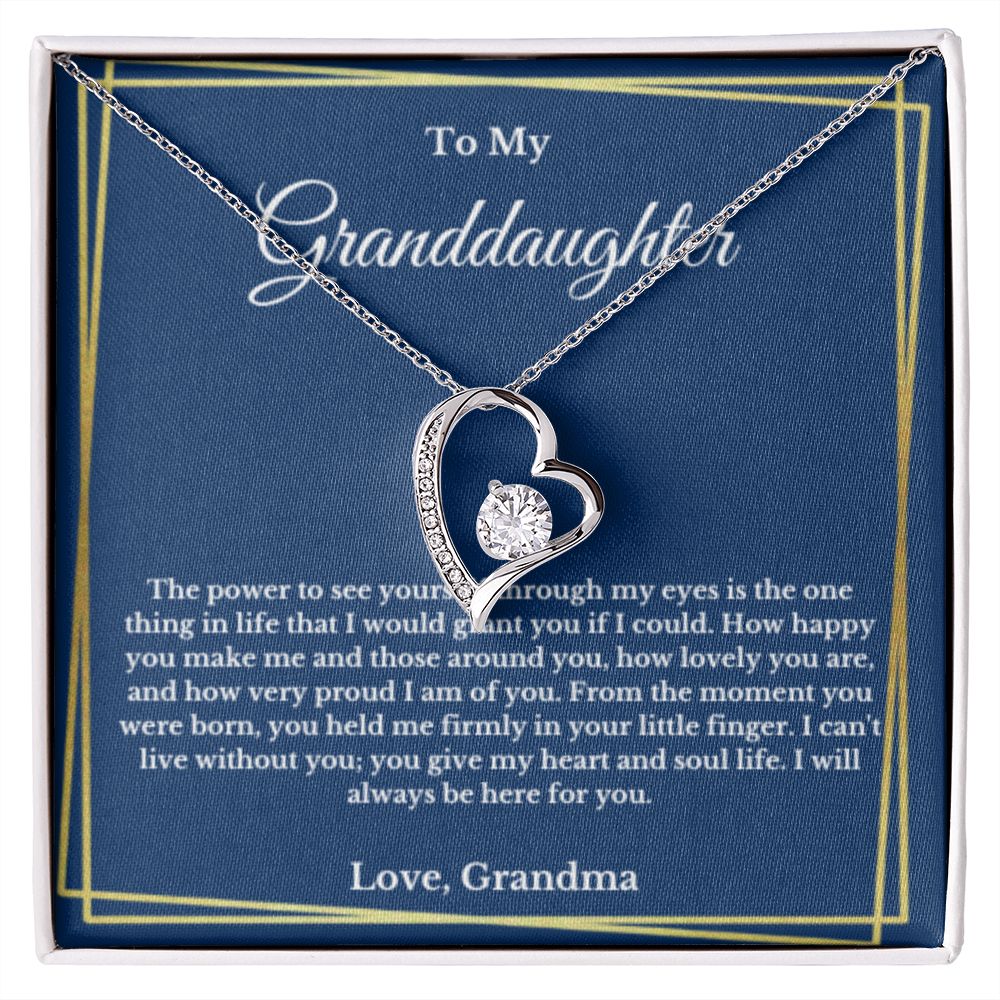 To My Granddaughter Necklace, Granddaughter Gift from Grandpa, Grandma, Birthday Graduation Gift, Christmas Gift for Her