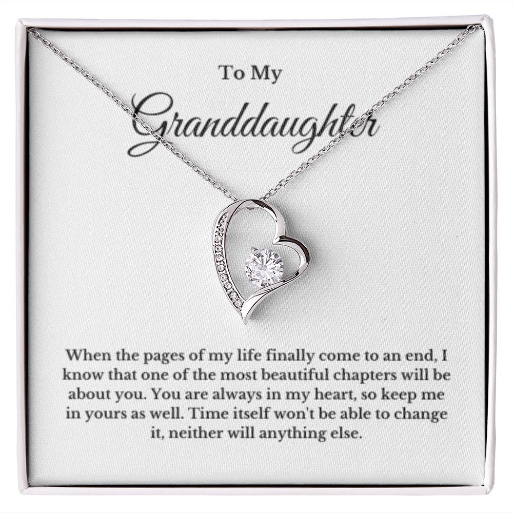 To My Granddaughter Necklace, Granddaughter Gift from Grandpa, Grandma, Birthday Graduation Gift, Christmas Gift for Her