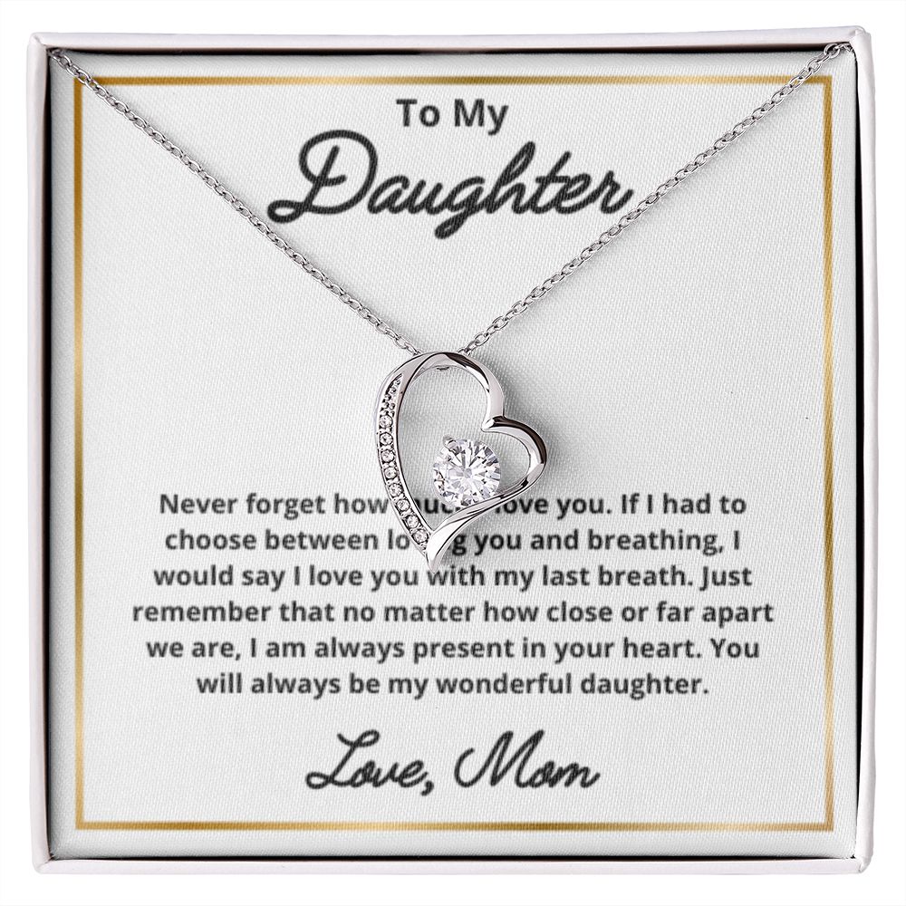 To My Daughter Necklace, Mother Daughter Necklace, Mother to Daughter Birthday Gift, Gifts to Daughter from Mom, Daughter Jewelry