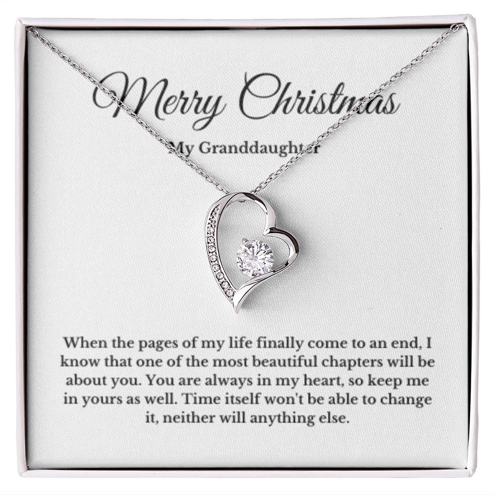 To My Granddaughter Necklace, Granddaughter Gift from Grandpa, Grandma, Birthday Graduation Gift, Christmas Gift for Her