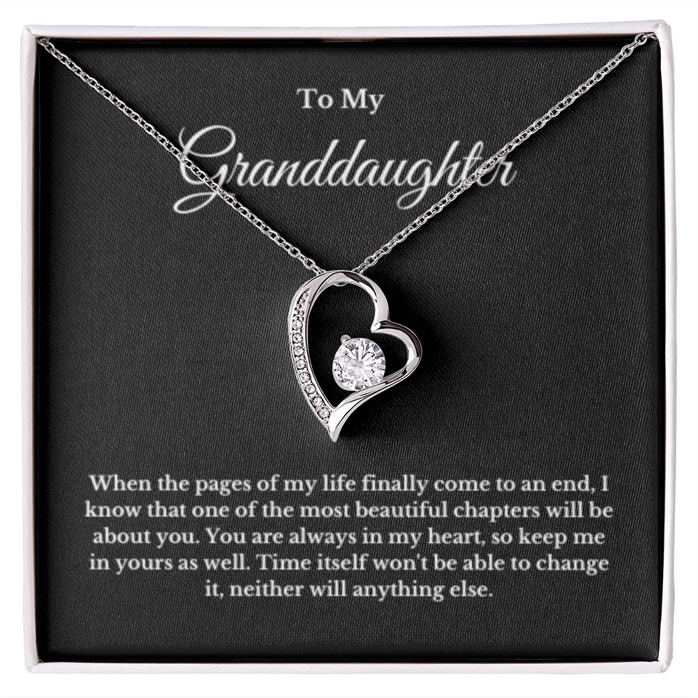 To My Granddaughter Necklace, Granddaughter Gift from Grandma, from Grandpa, Birthday Graduation Gift, Christmas Gift for Her