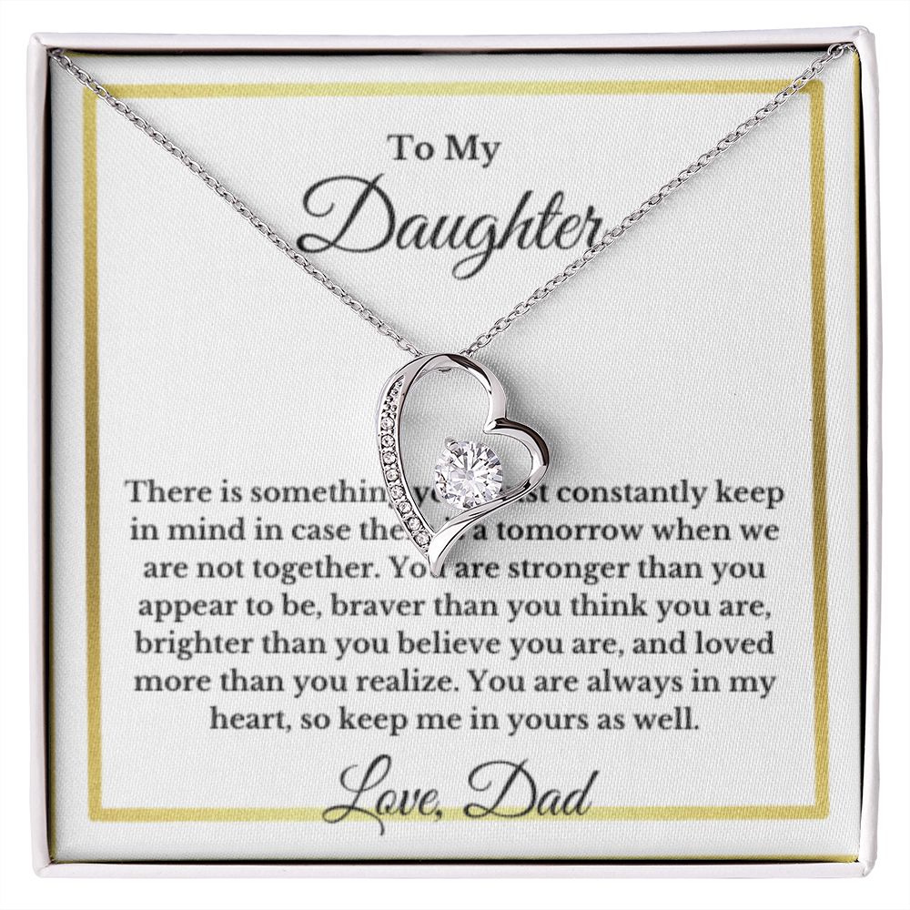 To My Daughter Necklace, Father Daughter Necklace, Father to Daughter Birthday Gift, Gifts to Daughter from Dad