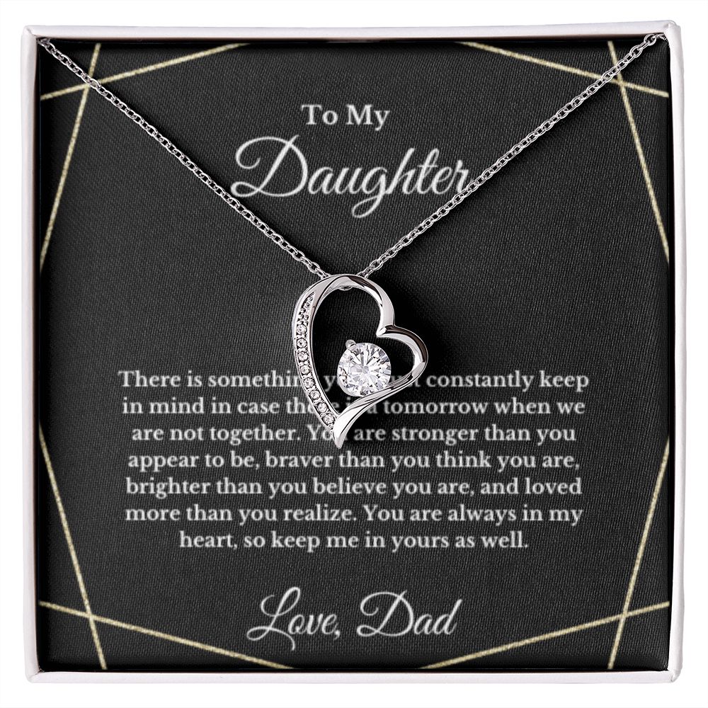 To My Daughter Necklace, Father Daughter Necklace, Father to Daughter Birthday Gift, Gifts to Daughter from Dad