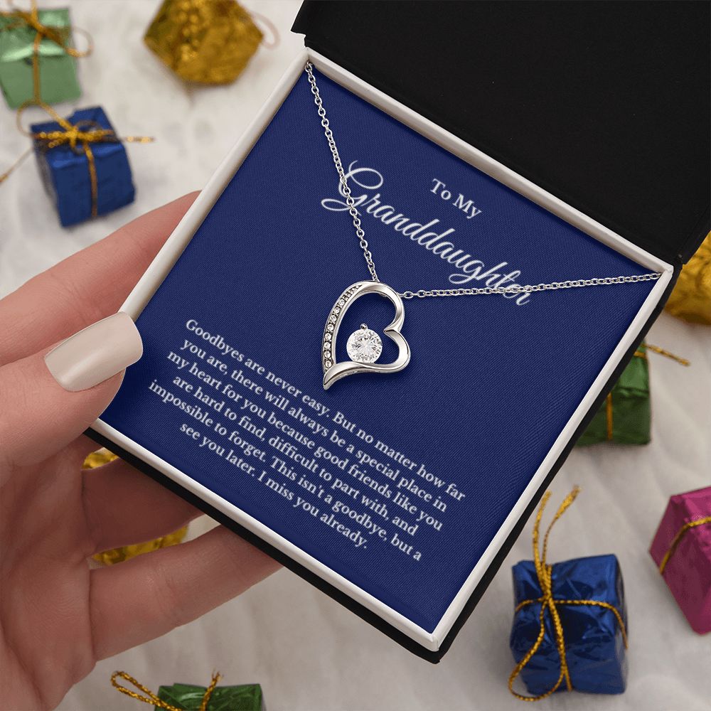 To My Granddaughter Necklace, Granddaughter Gift from Grandpa, Grandma, Birthday Graduation Gift, Christmas Gift for Her