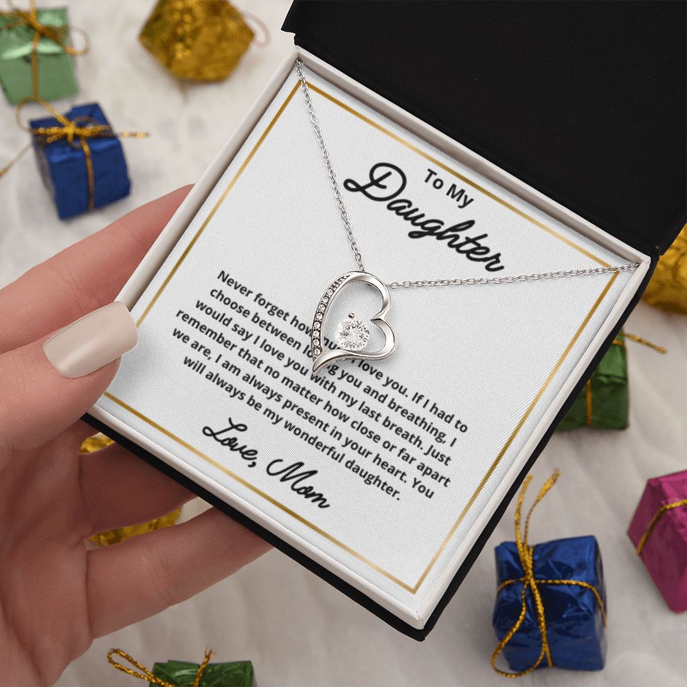To My Daughter Necklace, Mother Daughter Necklace, Mother to Daughter Birthday Gift, Gifts to Daughter from Mom, Daughter Jewelry