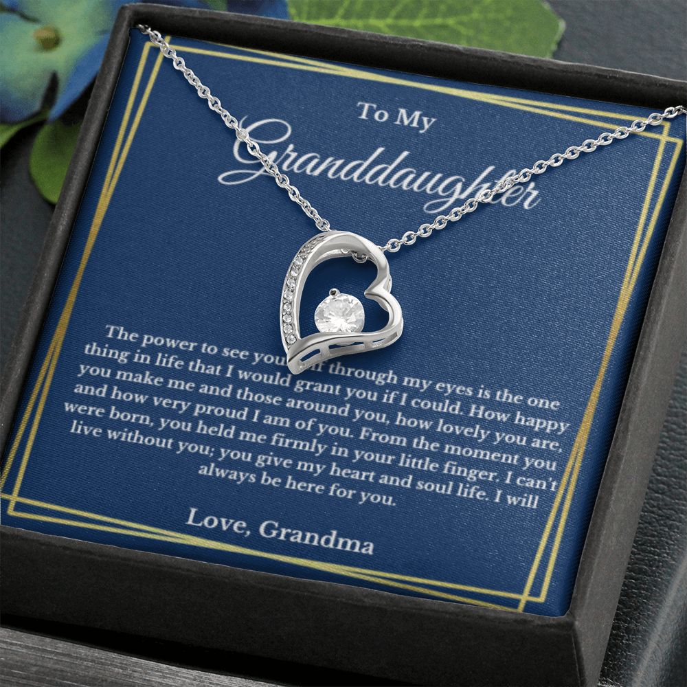 To My Granddaughter Necklace, Granddaughter Gift from Grandpa, Grandma, Birthday Graduation Gift, Christmas Gift for Her
