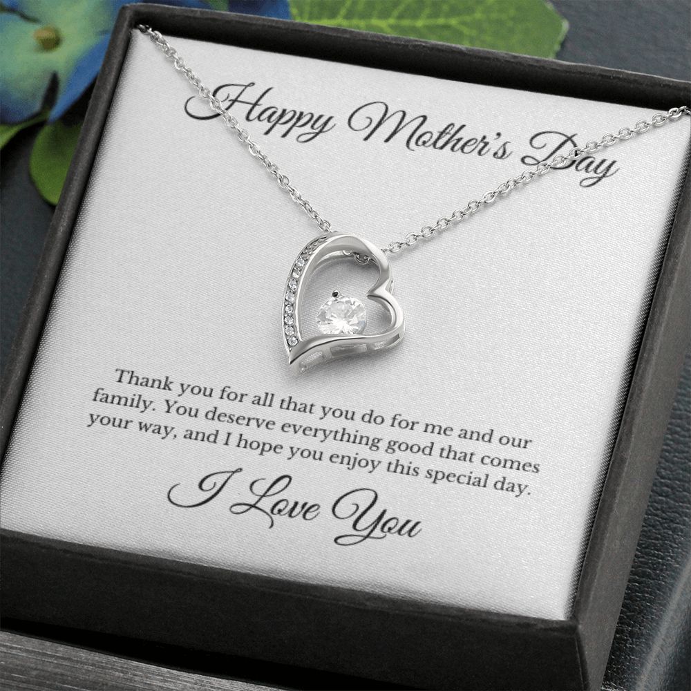 Happy Mother's Day Heart Necklace Gifts for Women Mama Necklace for Mom Mothers Handmade Jewelry Unique Jewelry Mothers Day Gift for Her