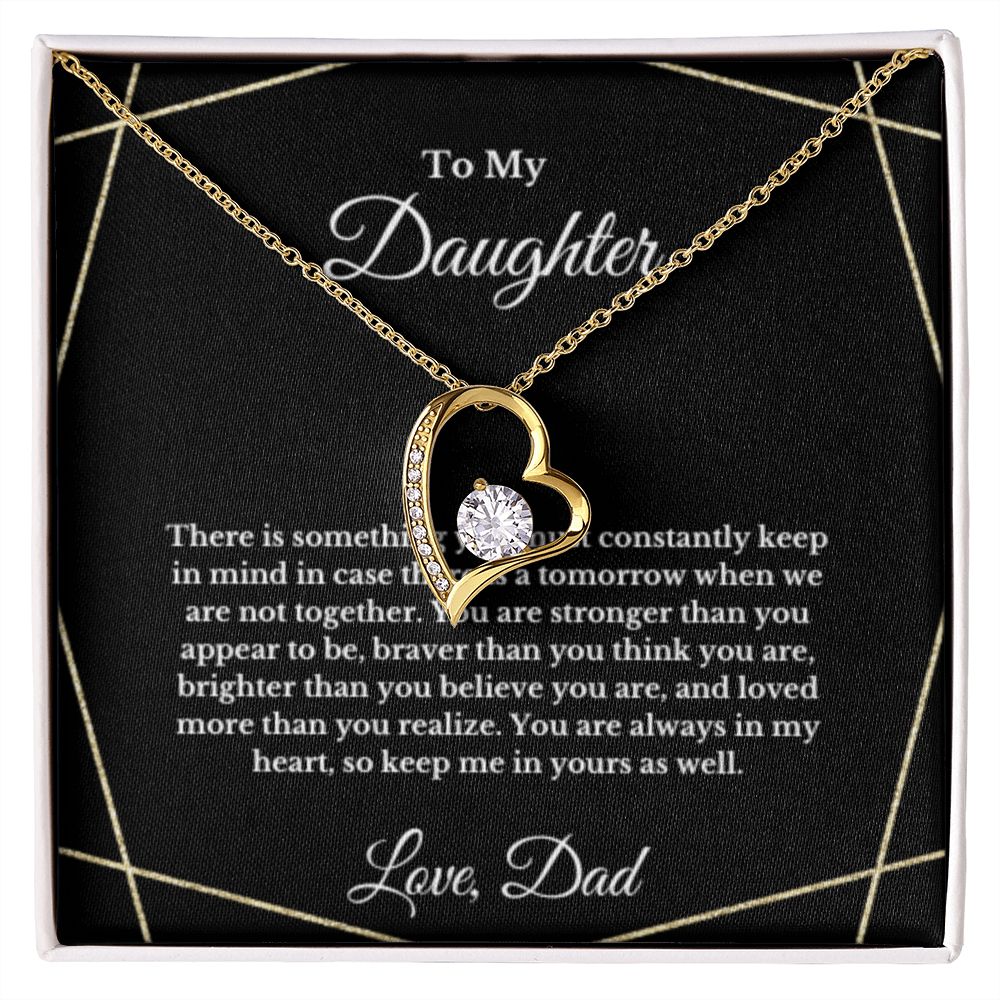 To My Daughter Necklace, Father Daughter Necklace, Father to Daughter Birthday Gift, Gifts to Daughter from Dad