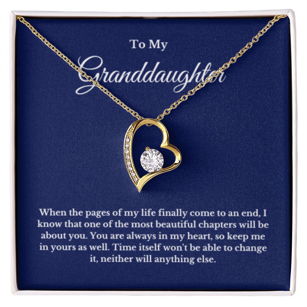 To My Granddaughter Necklace, Granddaughter Gift from Grandpa, Grandma, Birthday Graduation Gift, Christmas Gift for Her