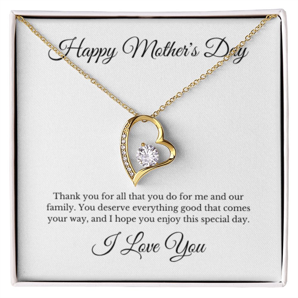 Happy Mother's Day Heart Necklace Gifts for Women Mama Necklace for Mom Mothers Handmade Jewelry Unique Jewelry Mothers Day Gift for Her