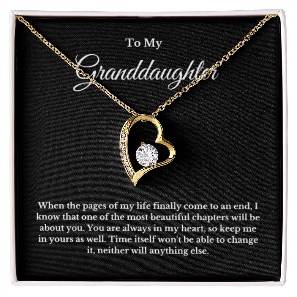 To My Granddaughter Necklace, Granddaughter Gift from Grandma, from Grandpa, Birthday Graduation Gift, Christmas Gift for Her