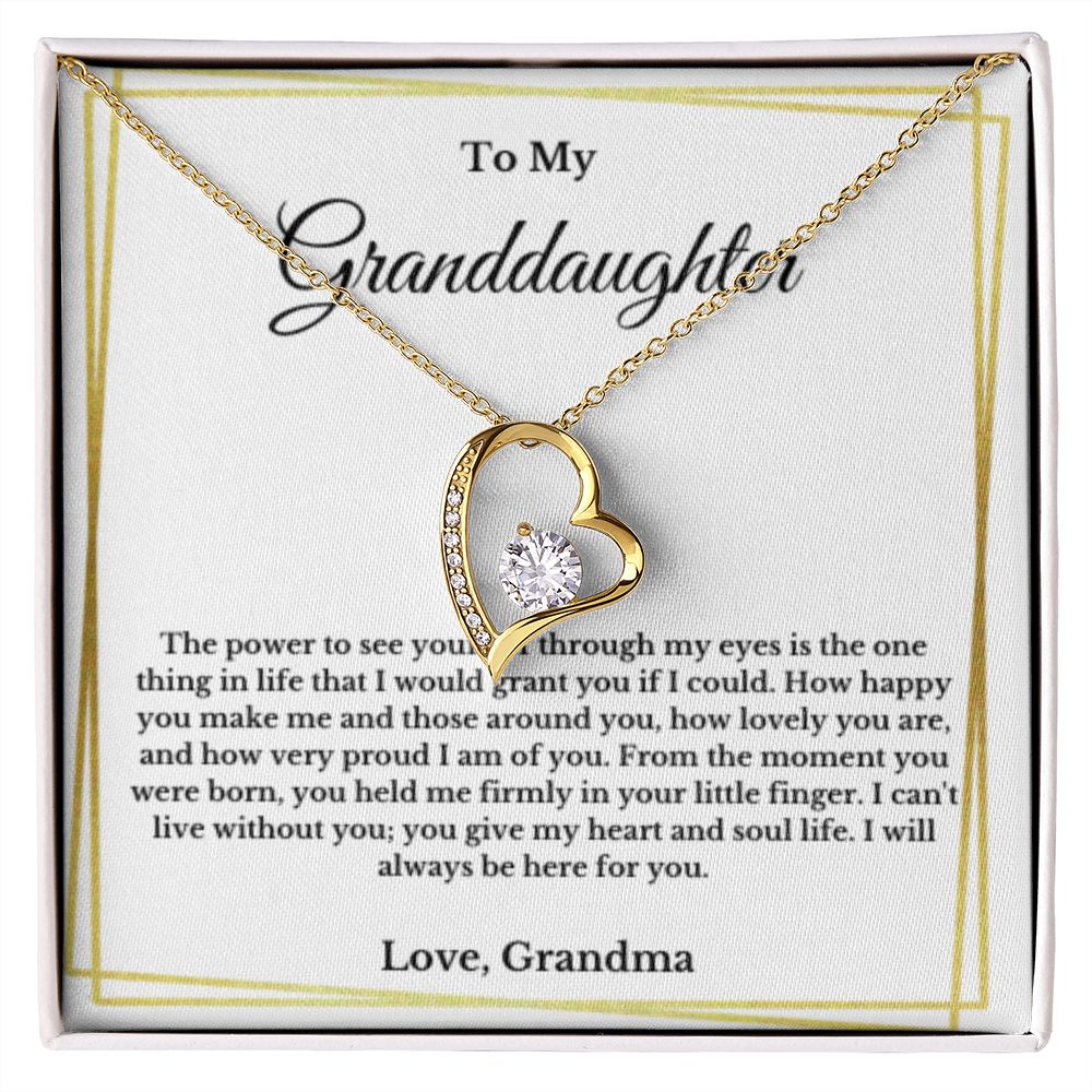 To My Granddaughter Necklace, Granddaughter Gift from Grandma, Going Away Gift, Moving Away Gift Farewell Gift, Minimalist Jewelry