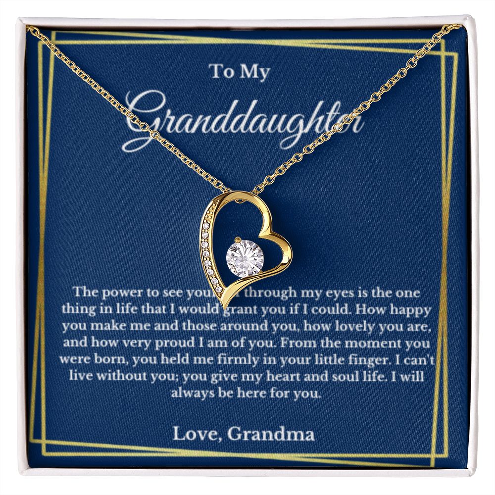To My Granddaughter Necklace, Granddaughter Gift from Grandpa, Grandma, Birthday Graduation Gift, Christmas Gift for Her