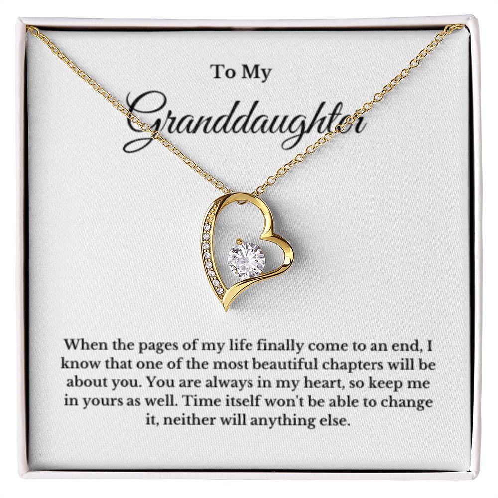To My Granddaughter Necklace, Granddaughter Gift from Grandpa, Grandma, Birthday Graduation Gift, Christmas Gift for Her
