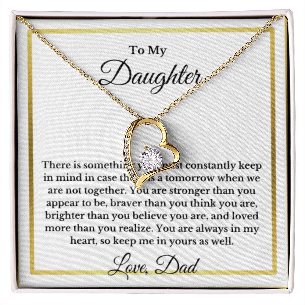 To My Daughter Necklace, Father Daughter Necklace, Father to Daughter Birthday Gift, Gifts to Daughter from Dad