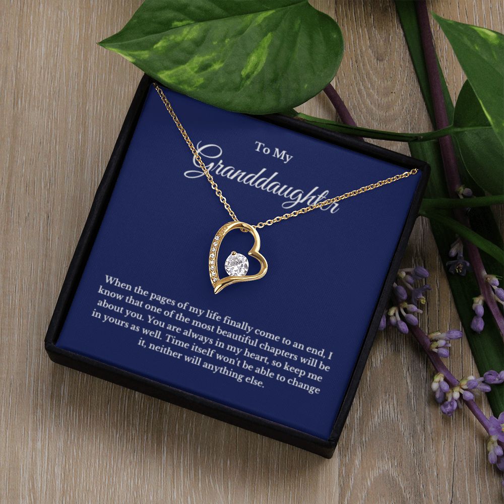 To My Granddaughter Necklace, Granddaughter Gift from Grandpa, Grandma, Birthday Graduation Gift, Christmas Gift for Her