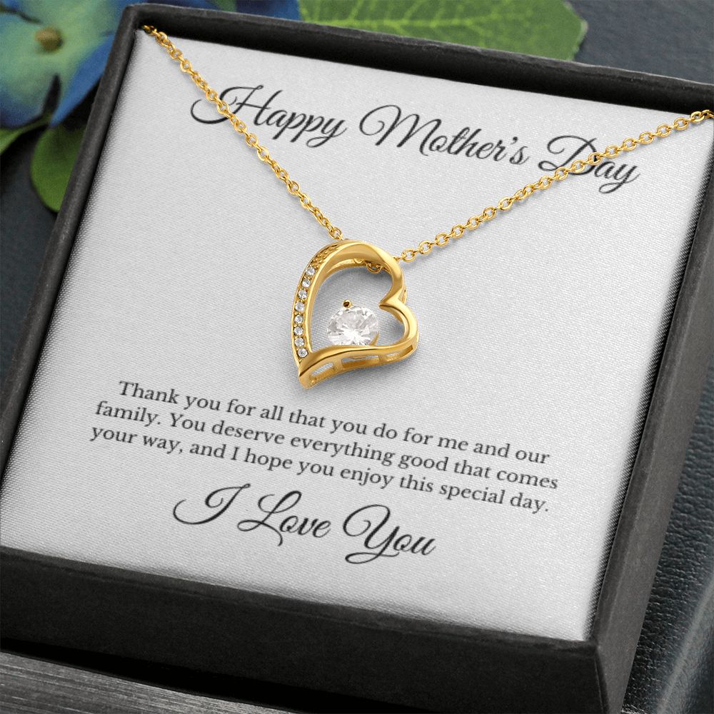 Happy Mother's Day Heart Necklace Gifts for Women Mama Necklace for Mom Mothers Handmade Jewelry Unique Jewelry Mothers Day Gift for Her