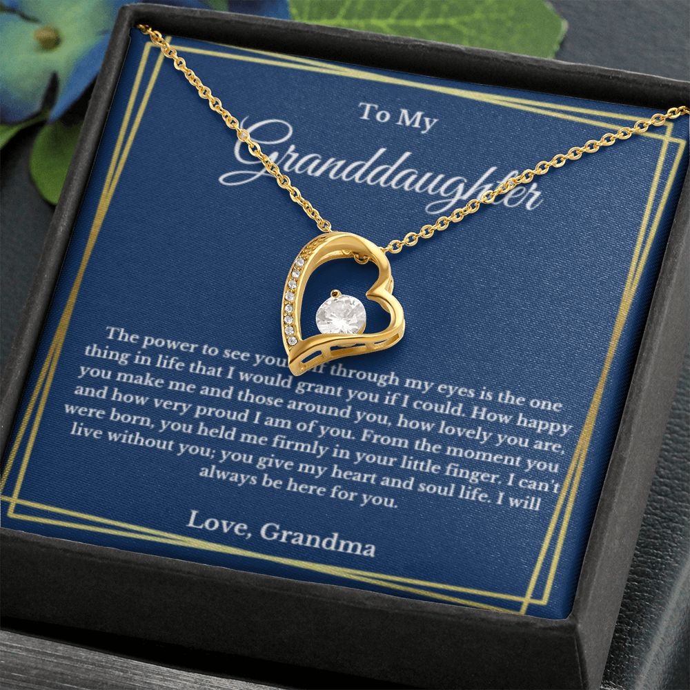 To My Granddaughter Necklace, Granddaughter Gift from Grandpa, Grandma, Birthday Graduation Gift, Christmas Gift for Her