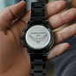 2026 Engraved Black Chronograph Watch, Eagle Gift, Eagle Watch, Gift for Eagle, Congratulations