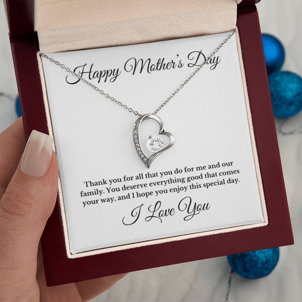 Happy Mother's Day Heart Necklace