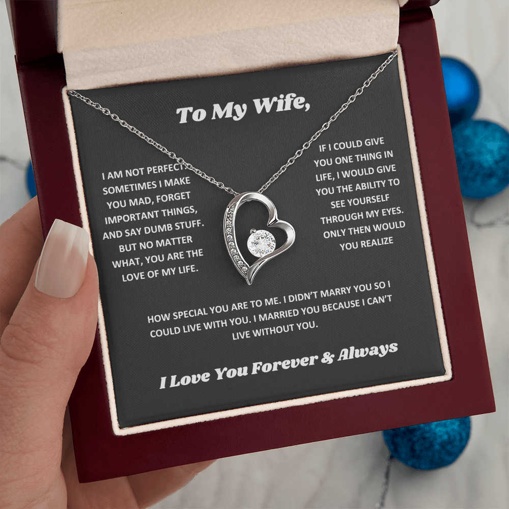 To My Wife Heart Necklace