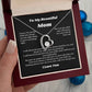 To My Beautiful Mom Heart Necklace Gift For Mothers Day, Valentines, Message Card