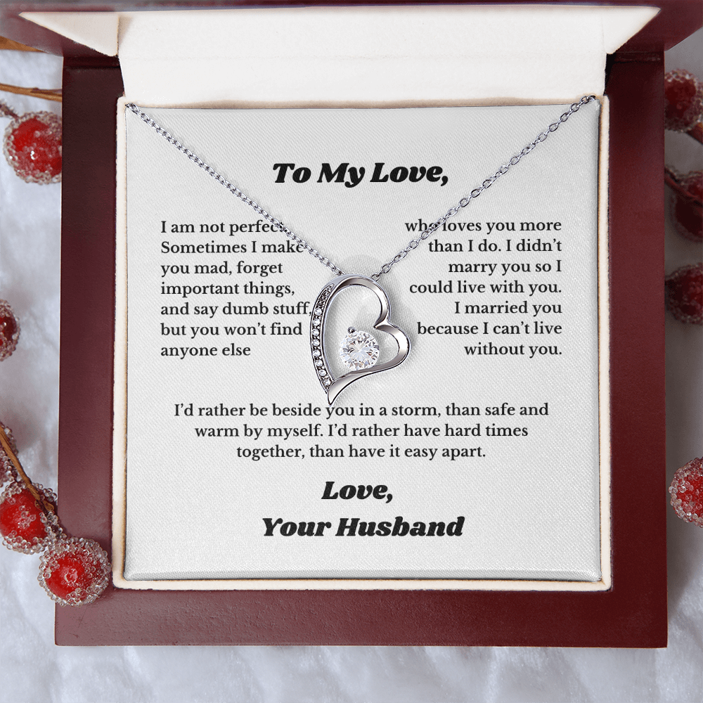 Gifts for Love, Necklace for Wife From Husband, Anniversary Jewelry, Christmas Birthday for Her, To My Soulmate Gift, Wifey, Valentines.