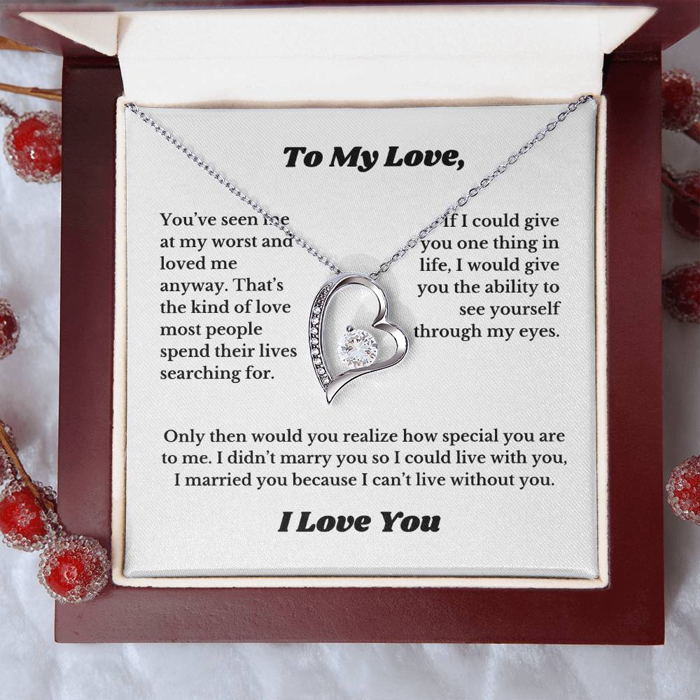 Gifts for Love, Necklace for Wife From Husband, Anniversary Jewelry, Christmas Birthday for Her, To My Soulmate Gift, Wifey, Valentines