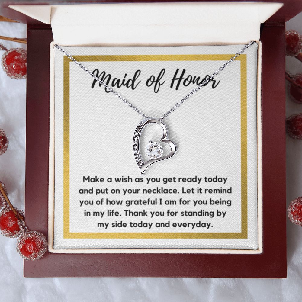 Maid of Honor Wedding Day Gift, Maid of Honor Necklace Gift, Maid of Honor Jewelry Gift, Maid of Honor Gift