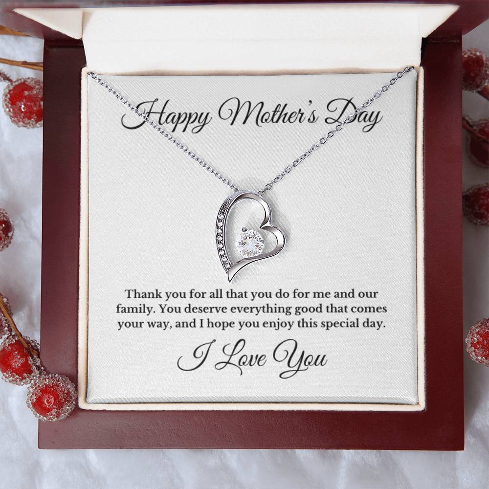 Happy Mother's Day Heart Necklace