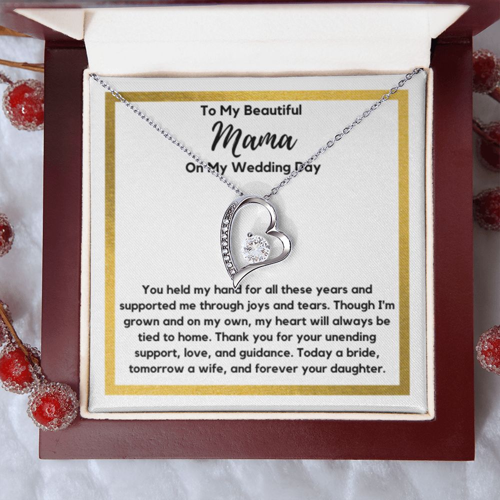 Mama of the Bride Gift from Bride, To My Mom on My Wedding Day, Mama of the Bride Necklace, Wedding Day Gift from Daughter