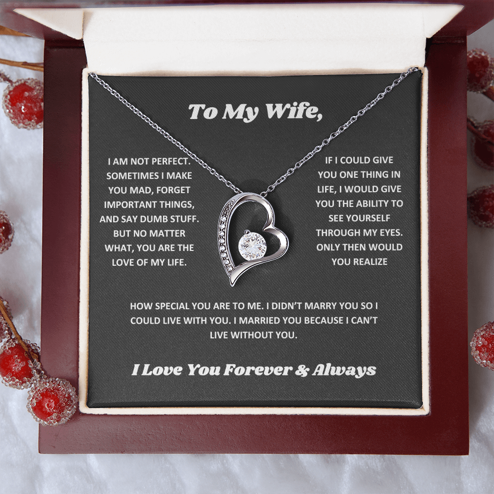 To My Wife Heart Necklace