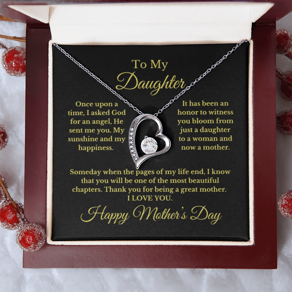 To My Daughter From Mom Dad, Love Necklace