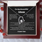 To My Beautiful Mom Heart Necklace Gift For Mothers Day, Valentines, Message Card