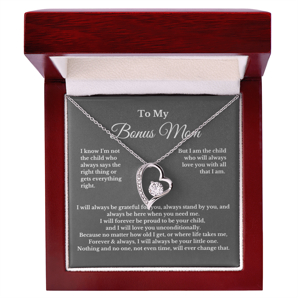 To BONUS MOM gift for step mom wedding gifts necklace gift to mom BIRTHDAY gift