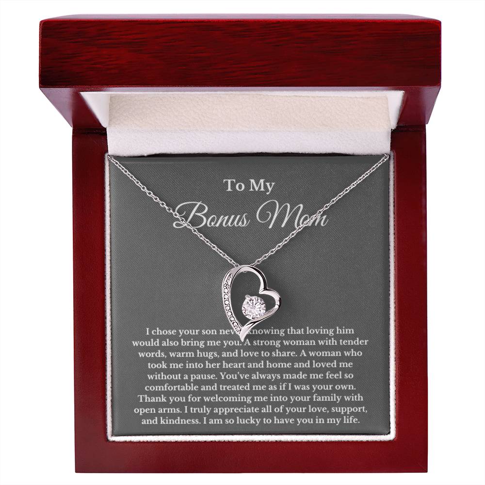 To BONUS MOM gift for step mom wedding gifts necklace gift to mom BIRTHDAY gift from son daughter