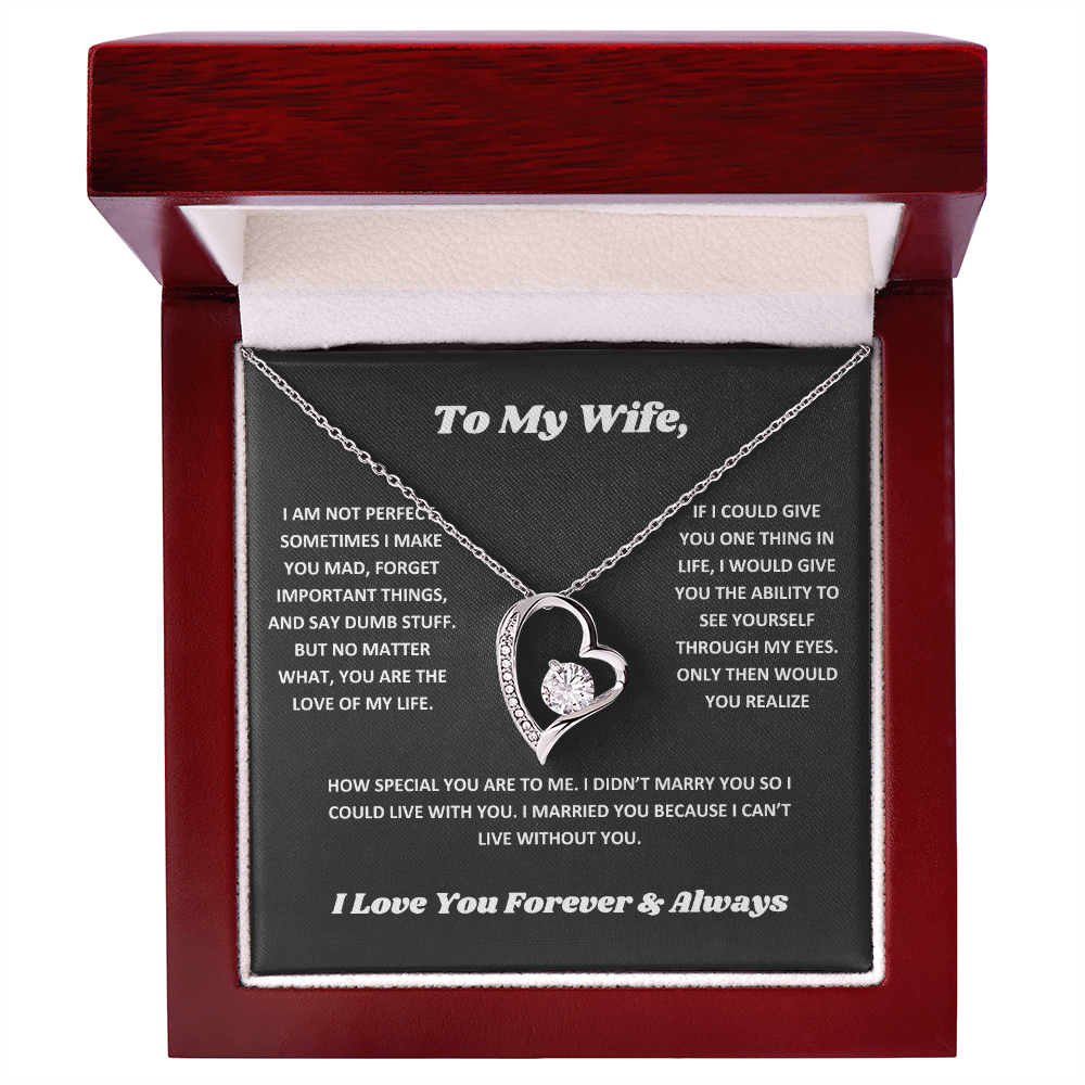 To My Wife Heart Necklace