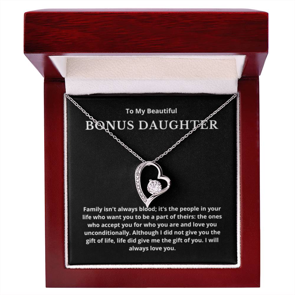 BONUS DAUGHTER gift for step daughter wedding gifts step daughter necklace gift to step daughter from bride groom stepmother BIRTHDAY gift