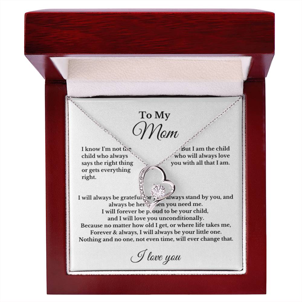 To My Mom Heart Necklace Gift For Mothers Day, Valentines, Christmas, Her Birthday