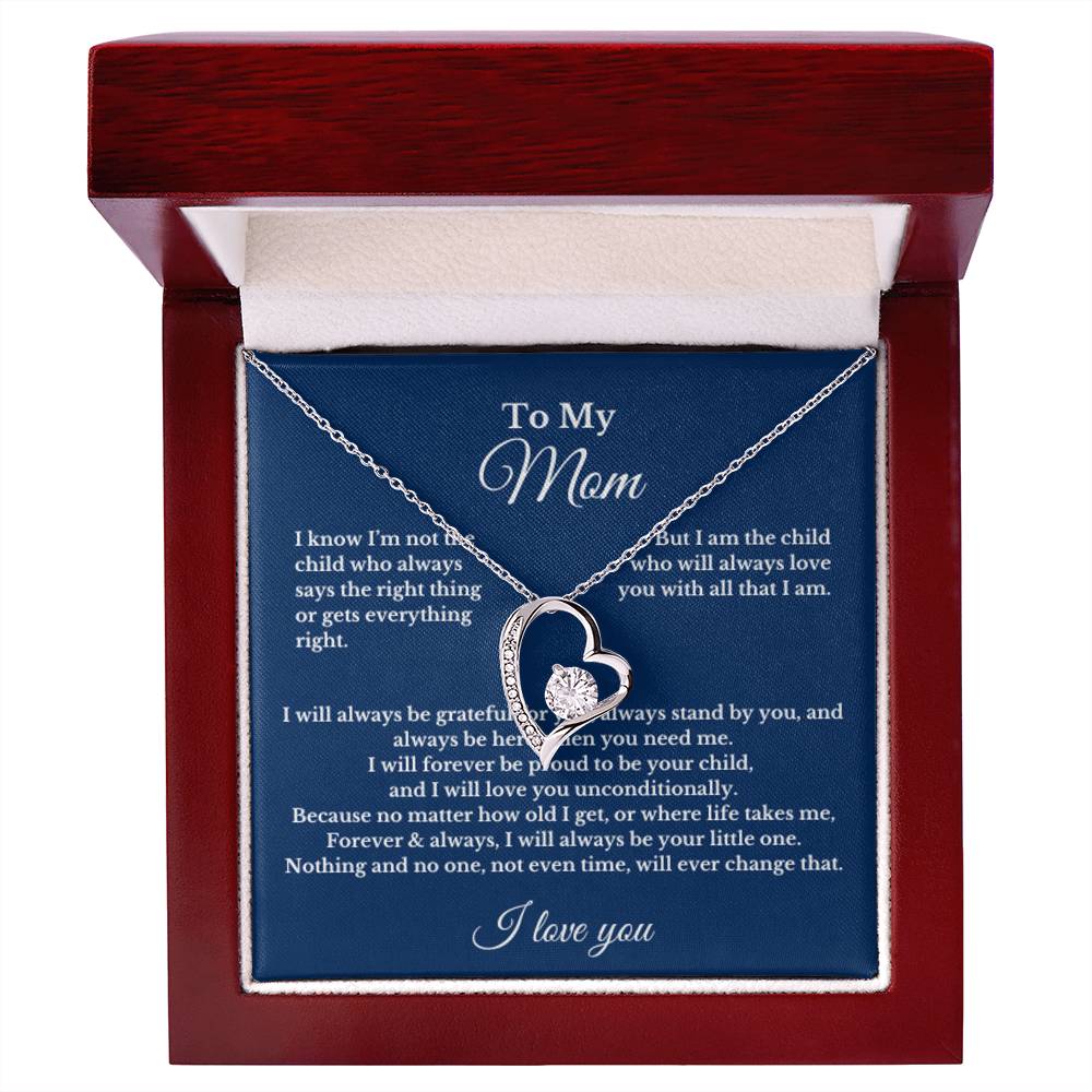 To My Mom Heart Necklace Gift For Mothers Day, Valentines, Christmas, Her Birthday